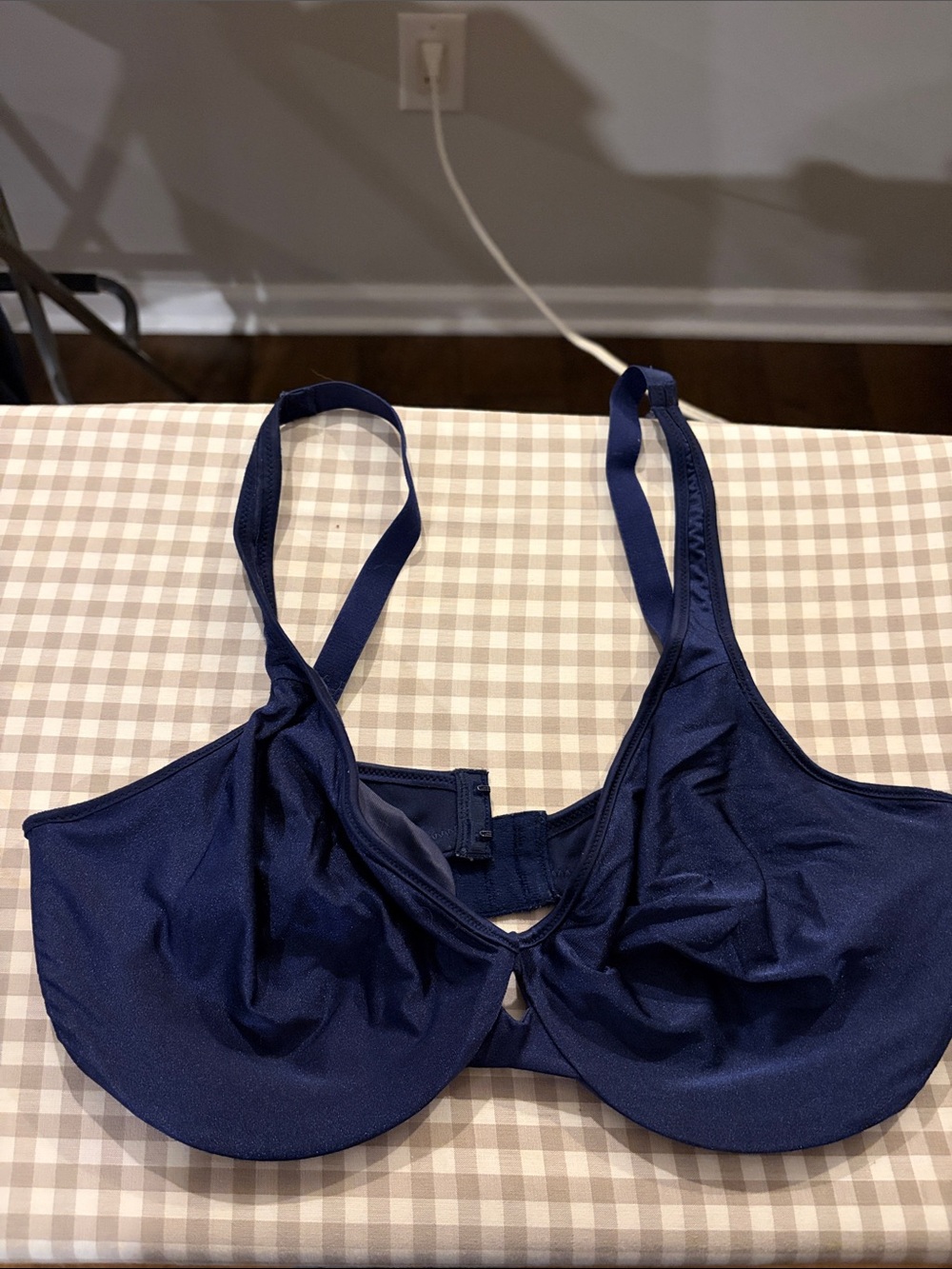 Navy Underwire Bra with Adjustable Straps - Women Intimates
